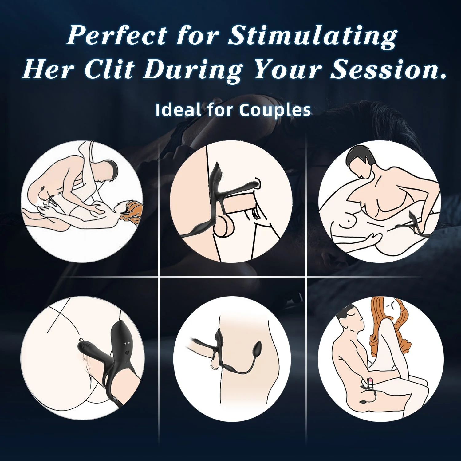 Vibrating Cock Ring with Anal Plug - Image 4