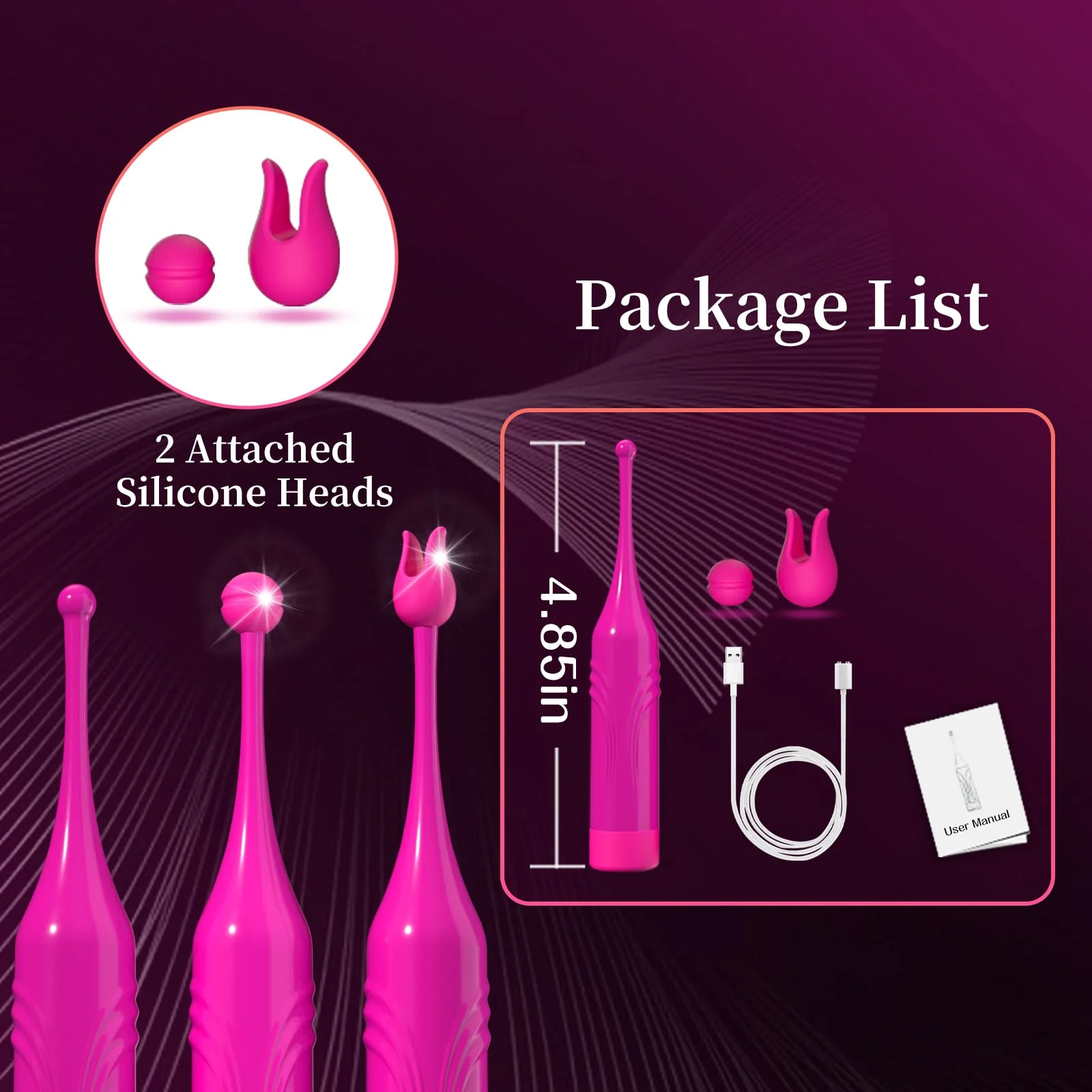 Clitoral Vibrator with Varied Sleeves - Image 8
