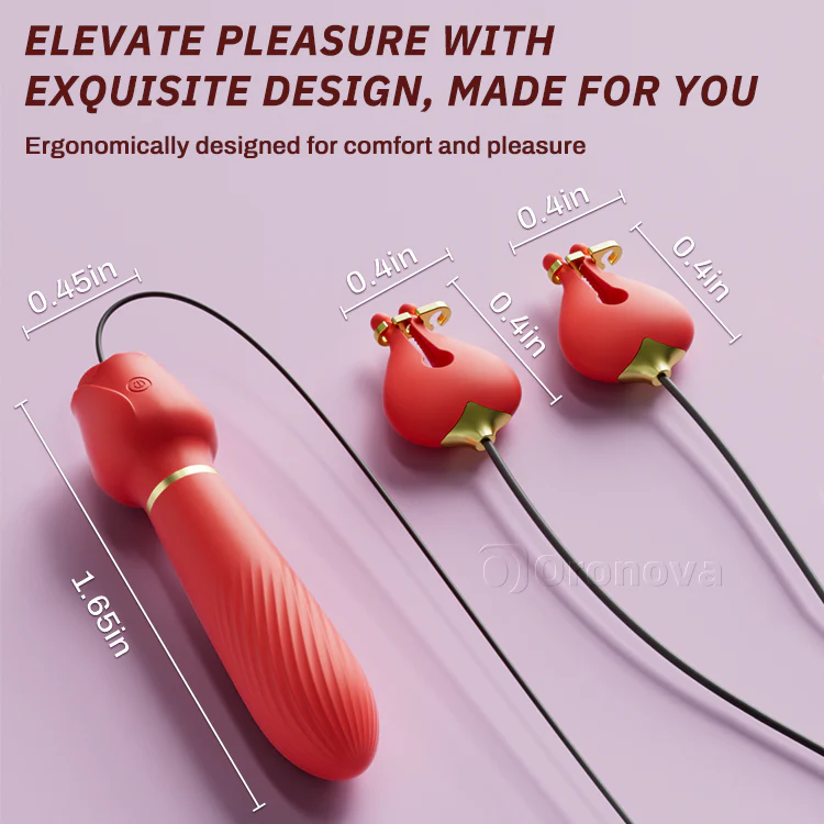 Mini Clit Vibrator with Nipple Clamps - Image 4