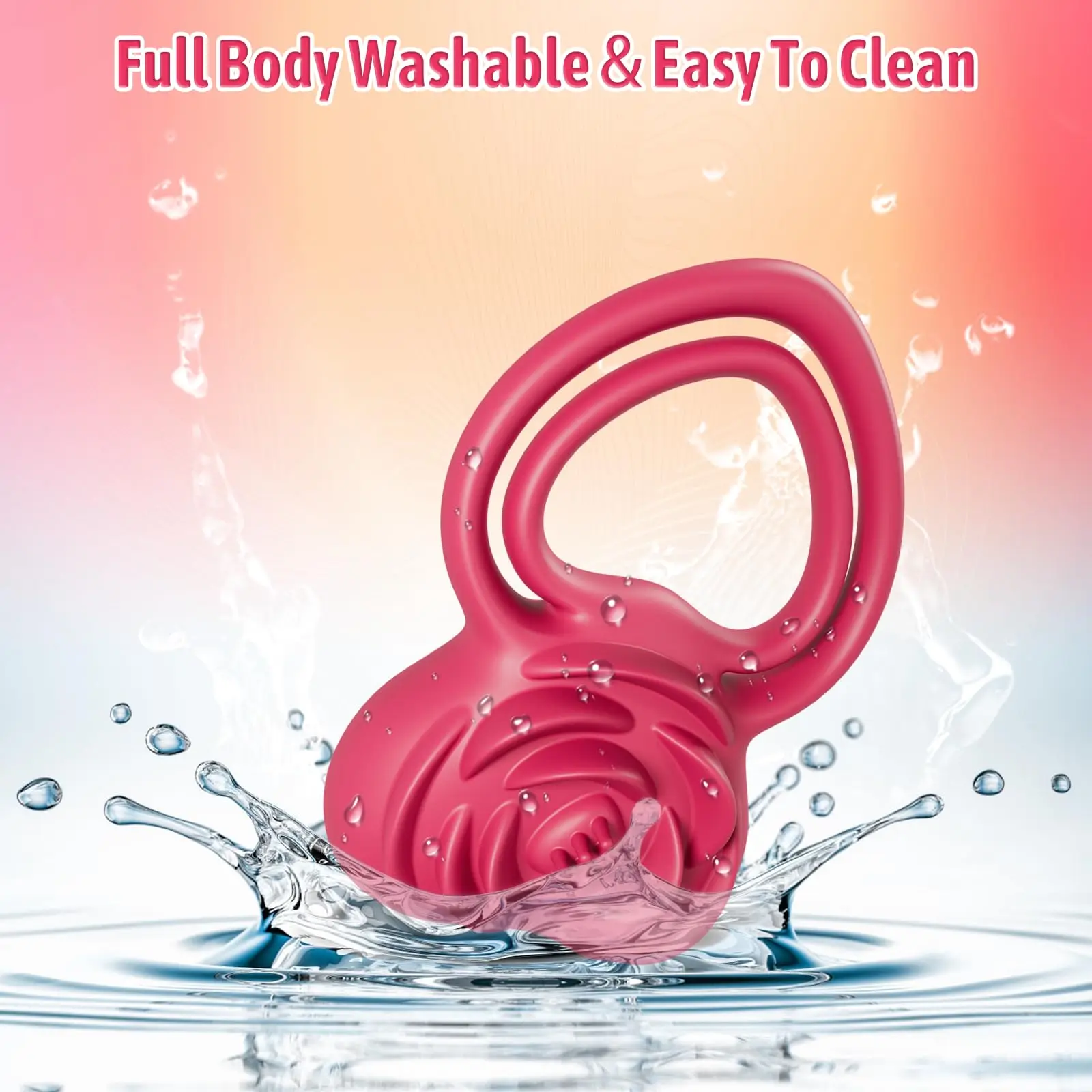 Pleasure-Boosting Vibrating Cock Ring with Rose Stimulation for Him & Her - Image 6