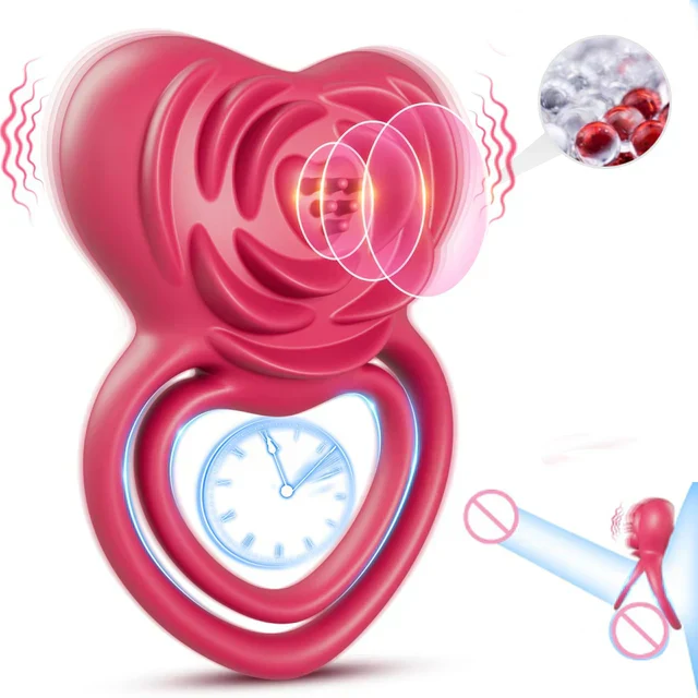 Pleasure-Boosting Vibrating Cock Ring with Rose Stimulation for Him & Her - Image 7