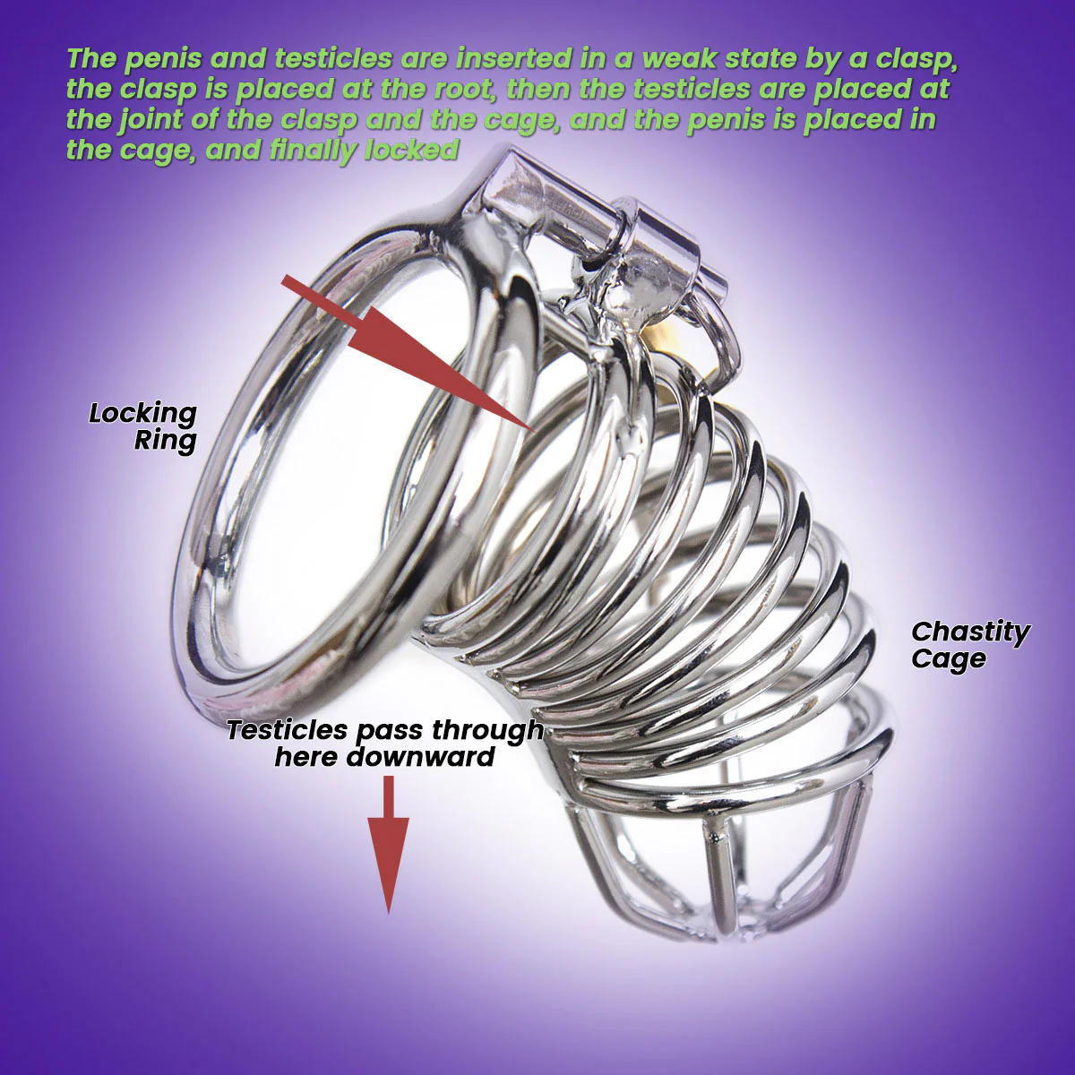 Premium Metal Penis Ring for Men with Lock - Image 9