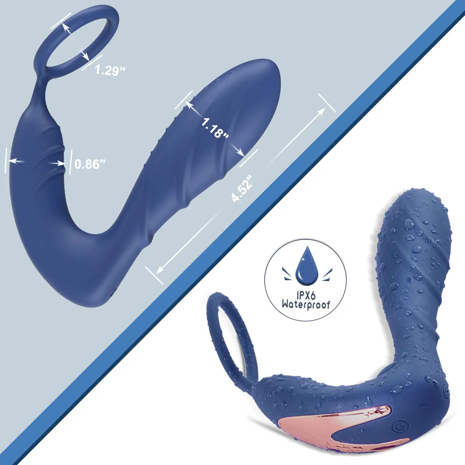 Prostate Vibrator with Cock Ring - Image 4