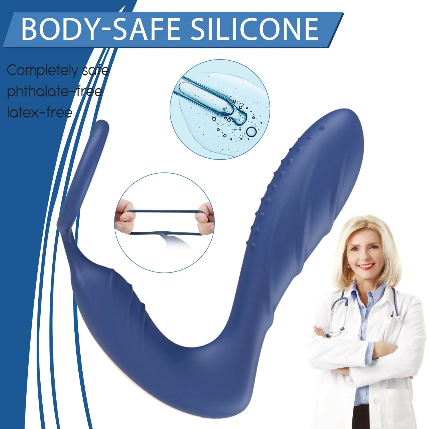 Prostate Vibrator with Cock Ring - Image 5
