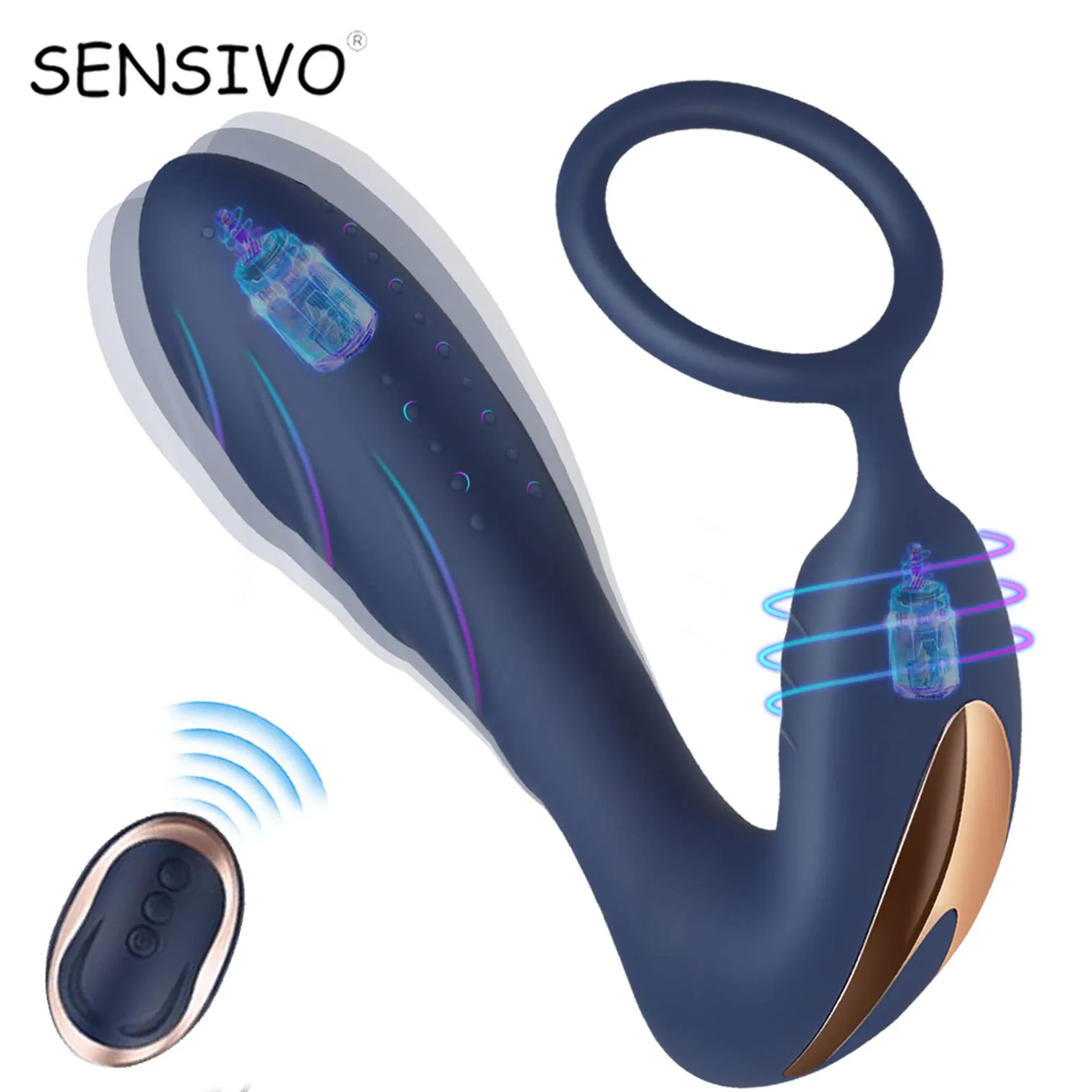 Prostate Vibrator with Cock Ring - Image 7