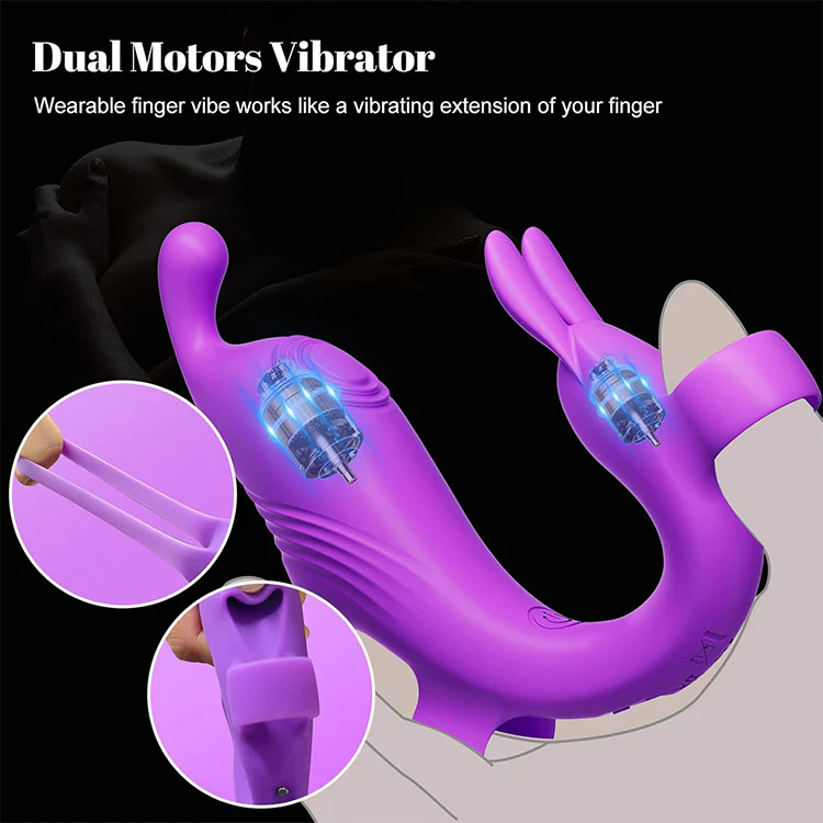 Rabbit Finger Vibrator for Women – Clitoral & Nipple Stimulator with G-Spot Massager - Image 7