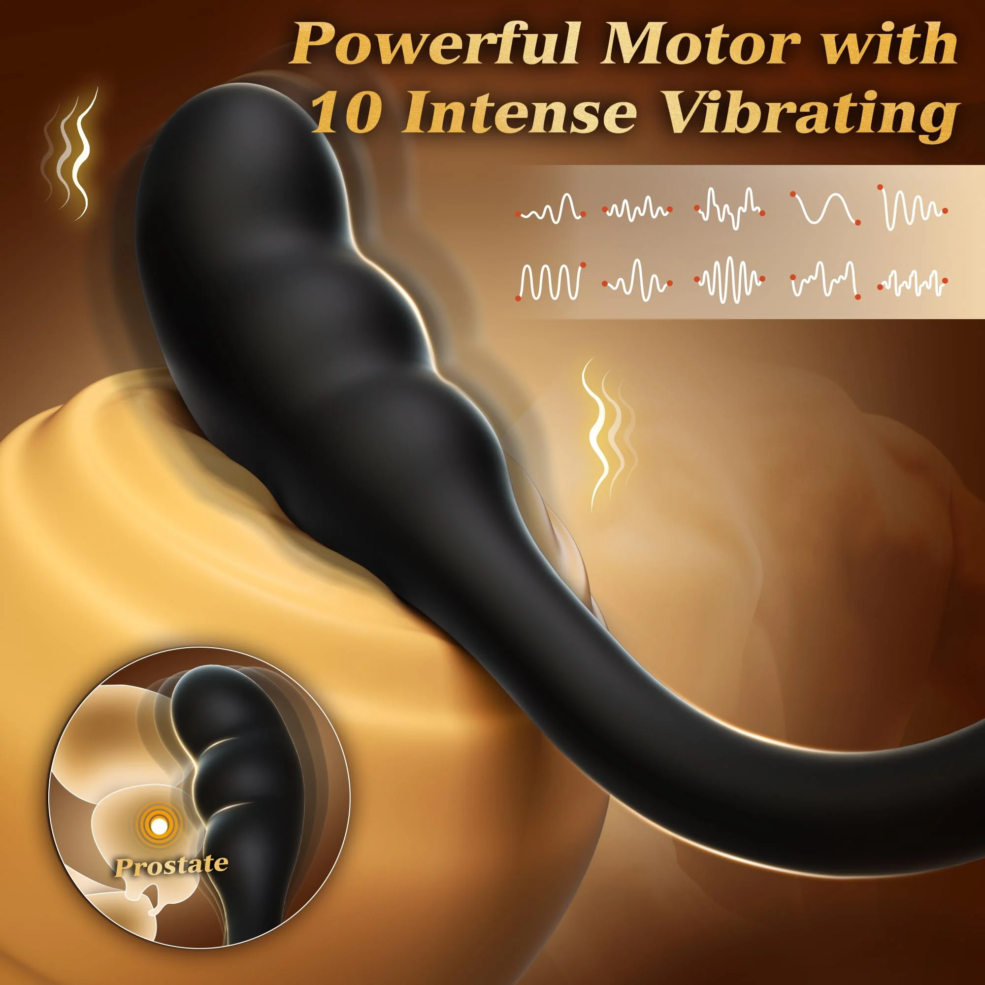 Remote Control Prostate Massager & Vibrating Cock Ring – 10 Intense Modes - Image 3