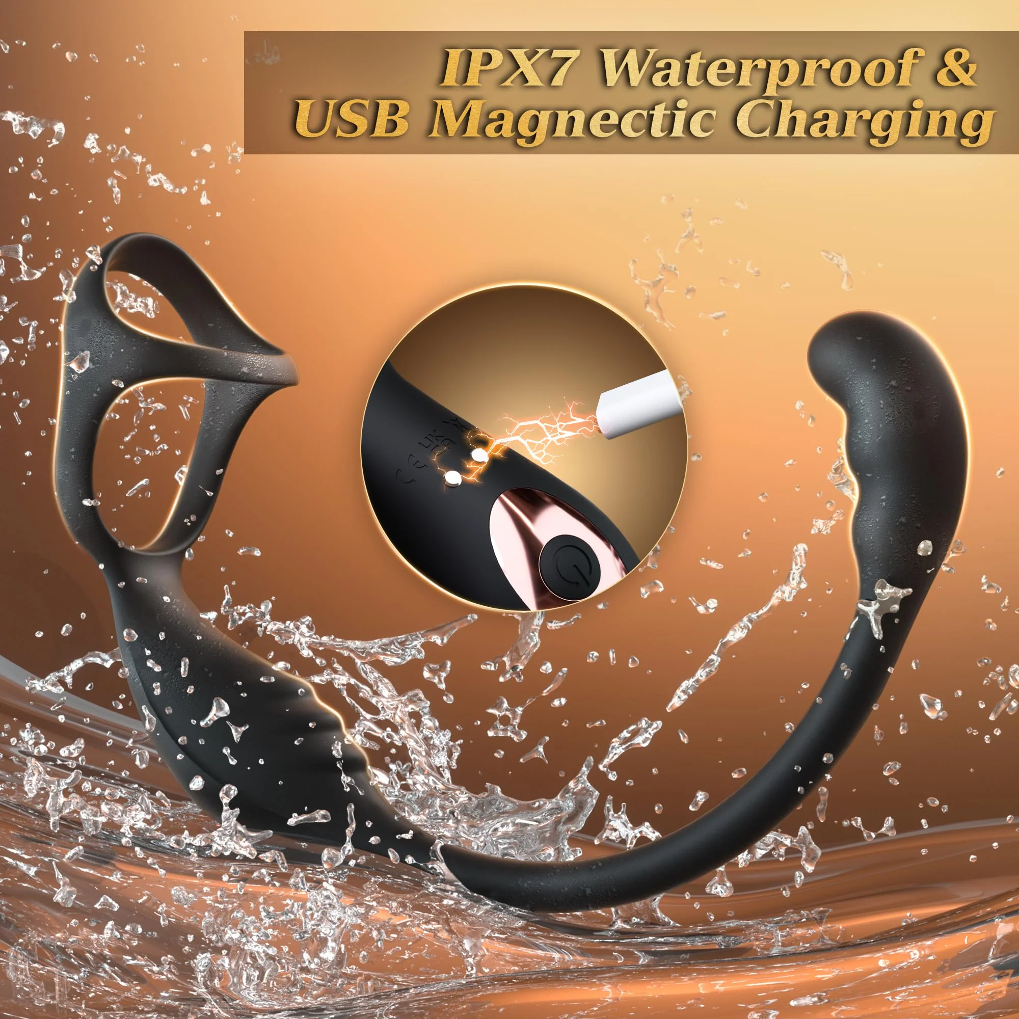 Remote Control Prostate Massager & Vibrating Cock Ring – 10 Intense Modes - Image 6
