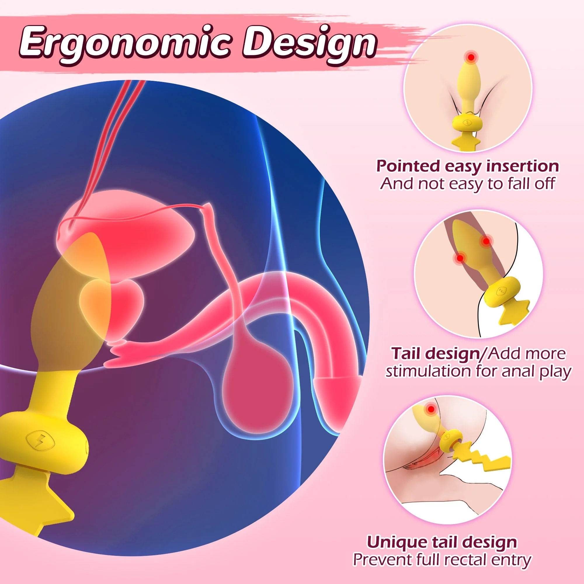 Remoted Vibrating Anal Plug - Image 3