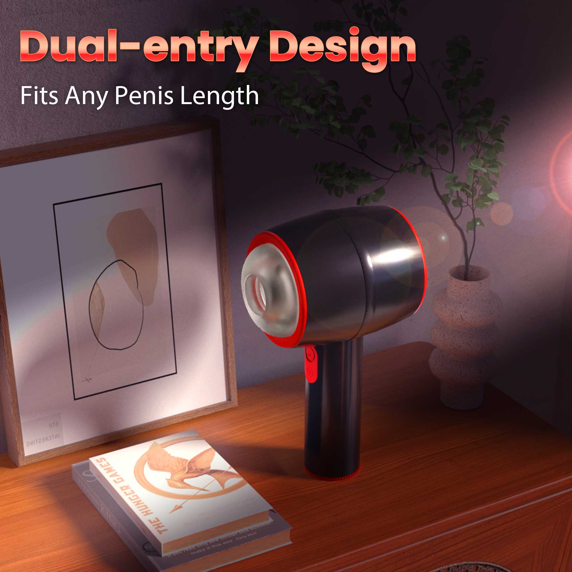 Thrusting Male Masturbator with Vibratiions & Handle - Image 3