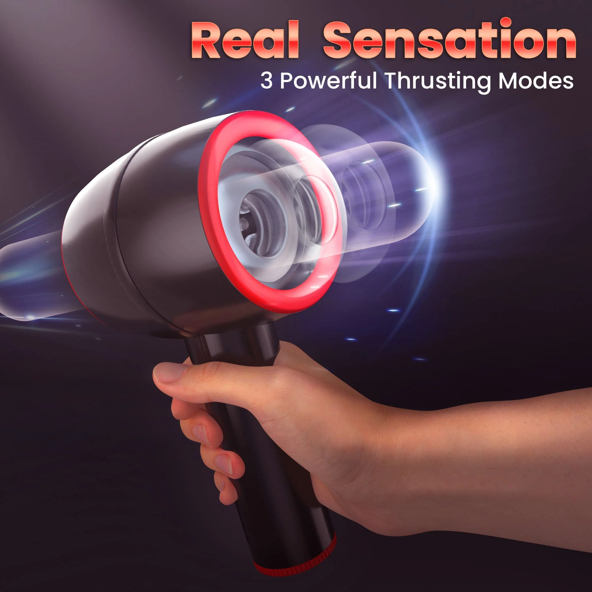 Thrusting Male Masturbator with Vibratiions & Handle - Image 5