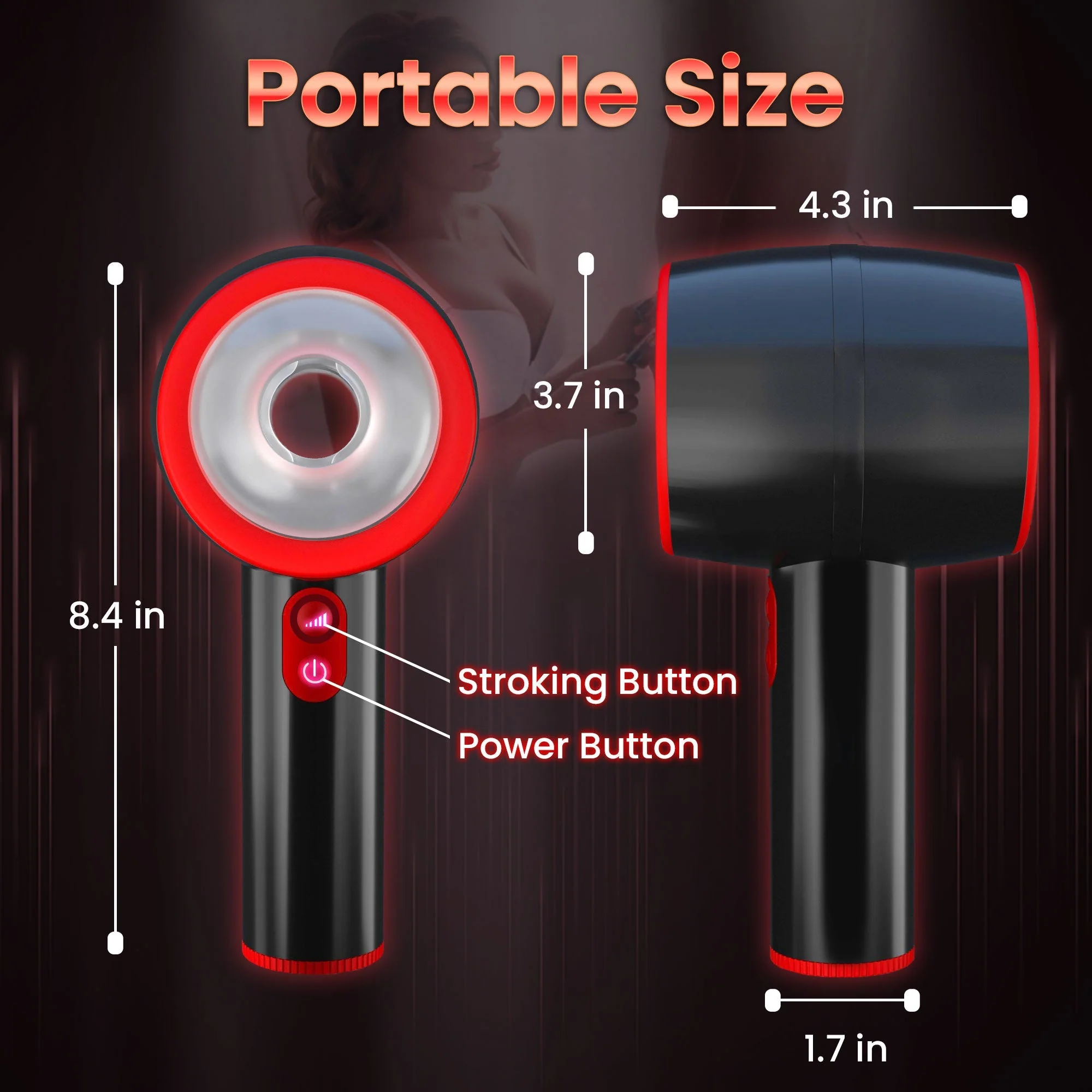 Thrusting Male Masturbator with Vibratiions & Handle - Image 9