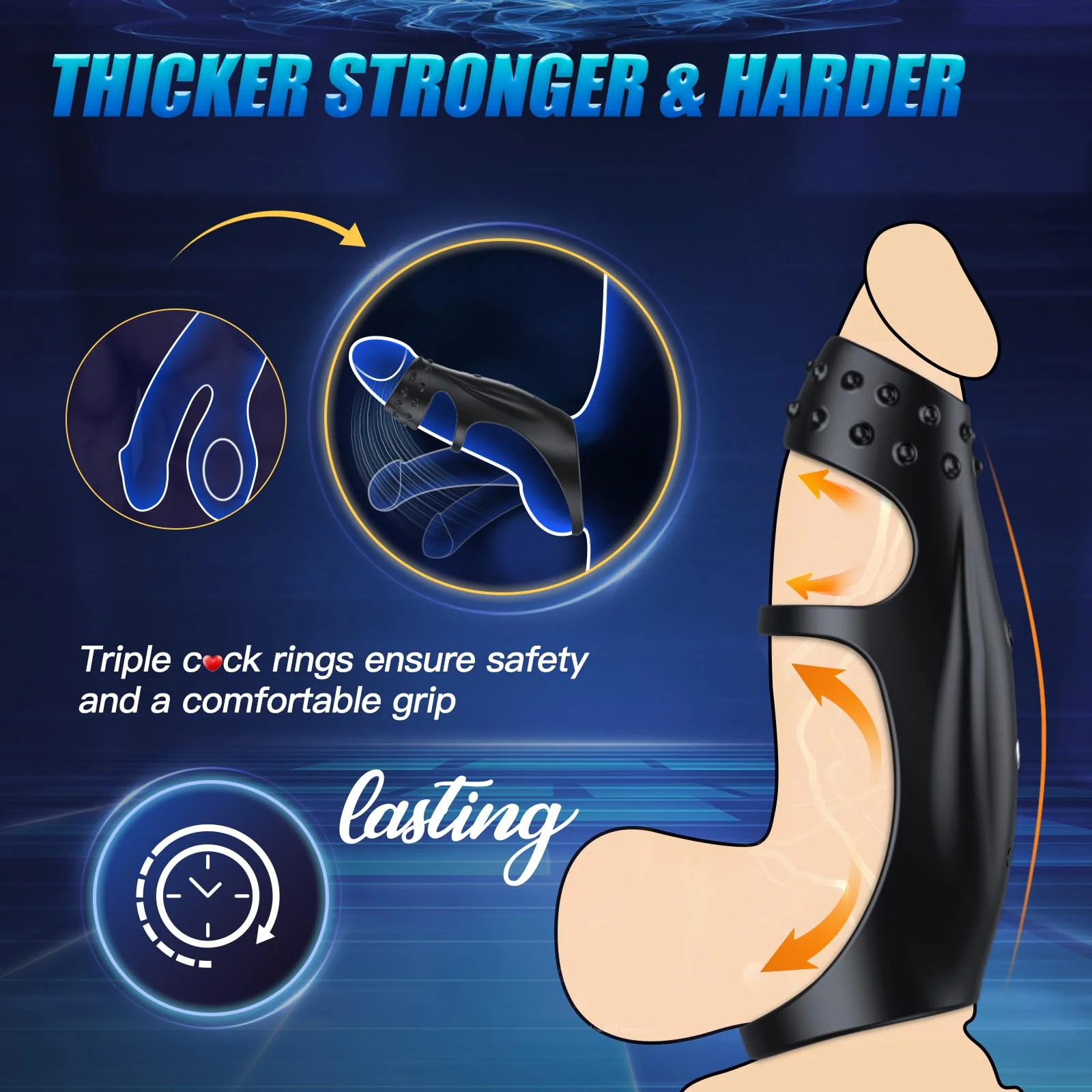 Triple Vibration Penis Ring - Image 3