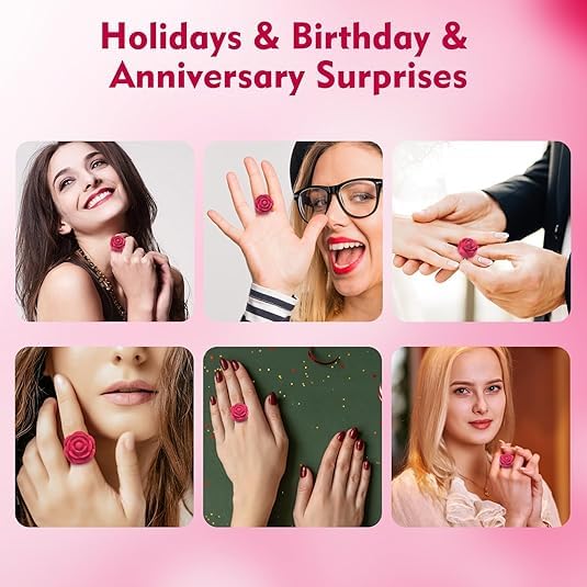 Rose Silicone Clitoral Vibrator – 10 Modes, USB Rechargeable - Image 2