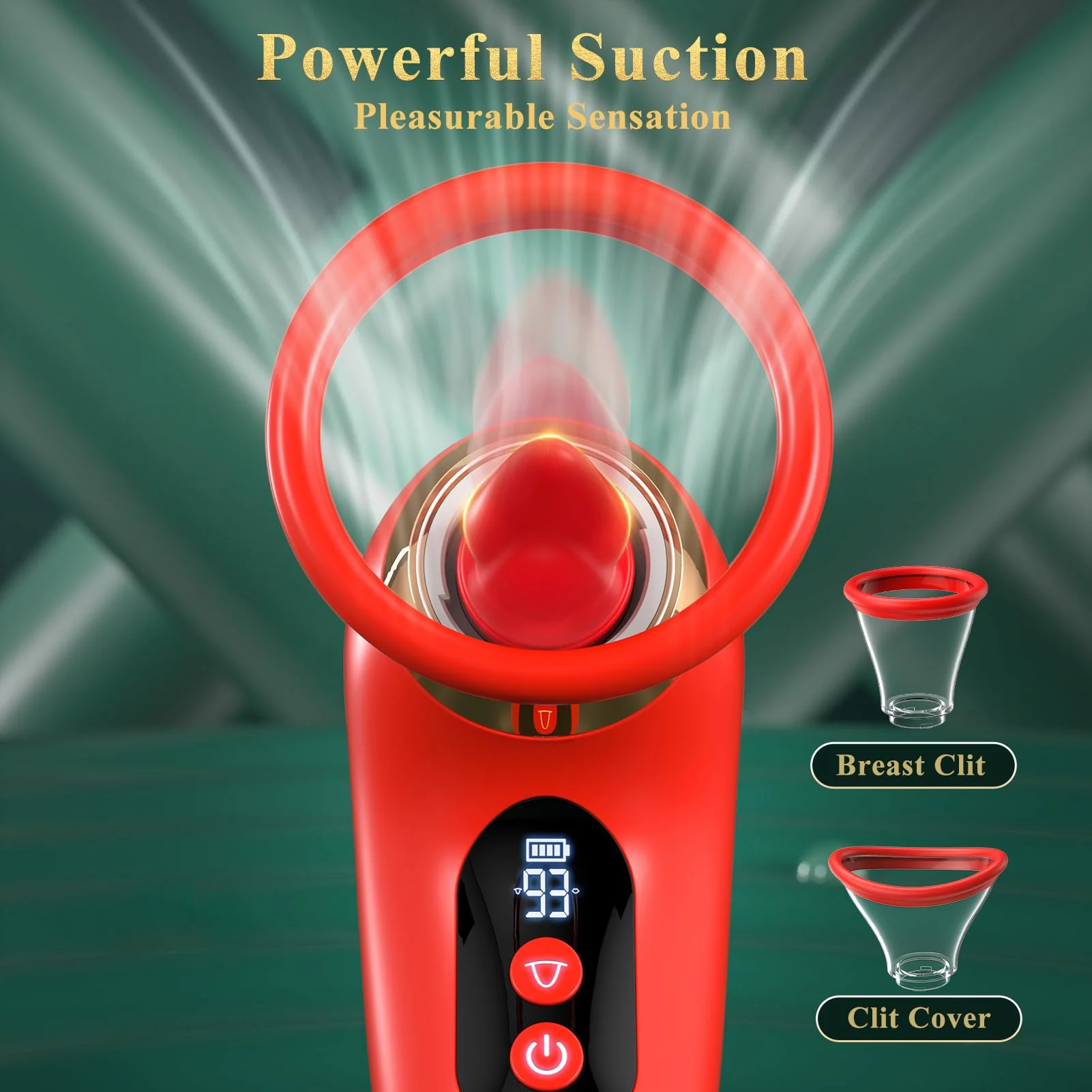 Rose Sucking Vibrator - 5IN1 Clitoral G-Spot Adult Toy LCD Display - Image 3