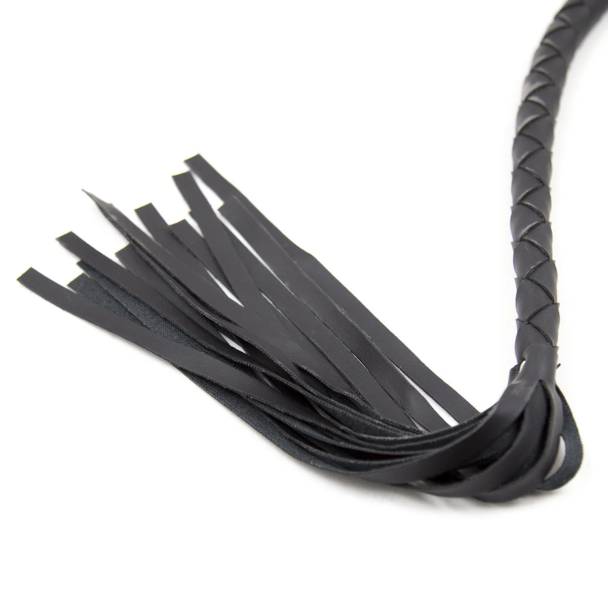 Sexy Black Leather Flogger with Nails & Tassels – BDSM Bondage Whip - Image 4