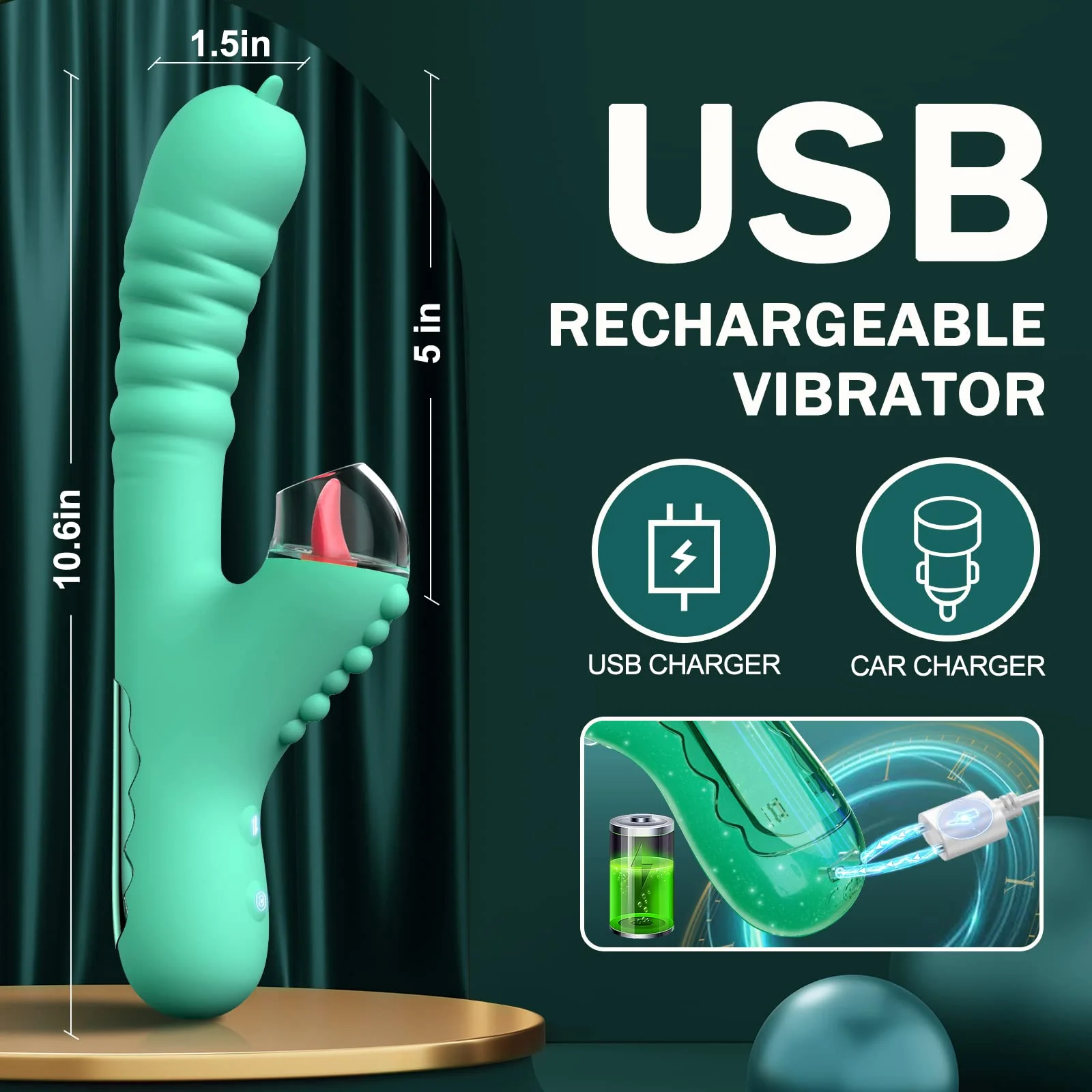 Sucking & Thrusting G Spot Vibrator - Image 6
