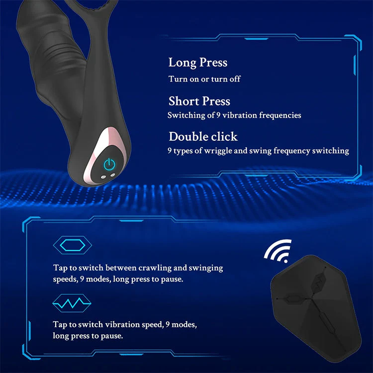 Swinging and Stretching Vibrating Anal Toy with Penis Ring - Image 8