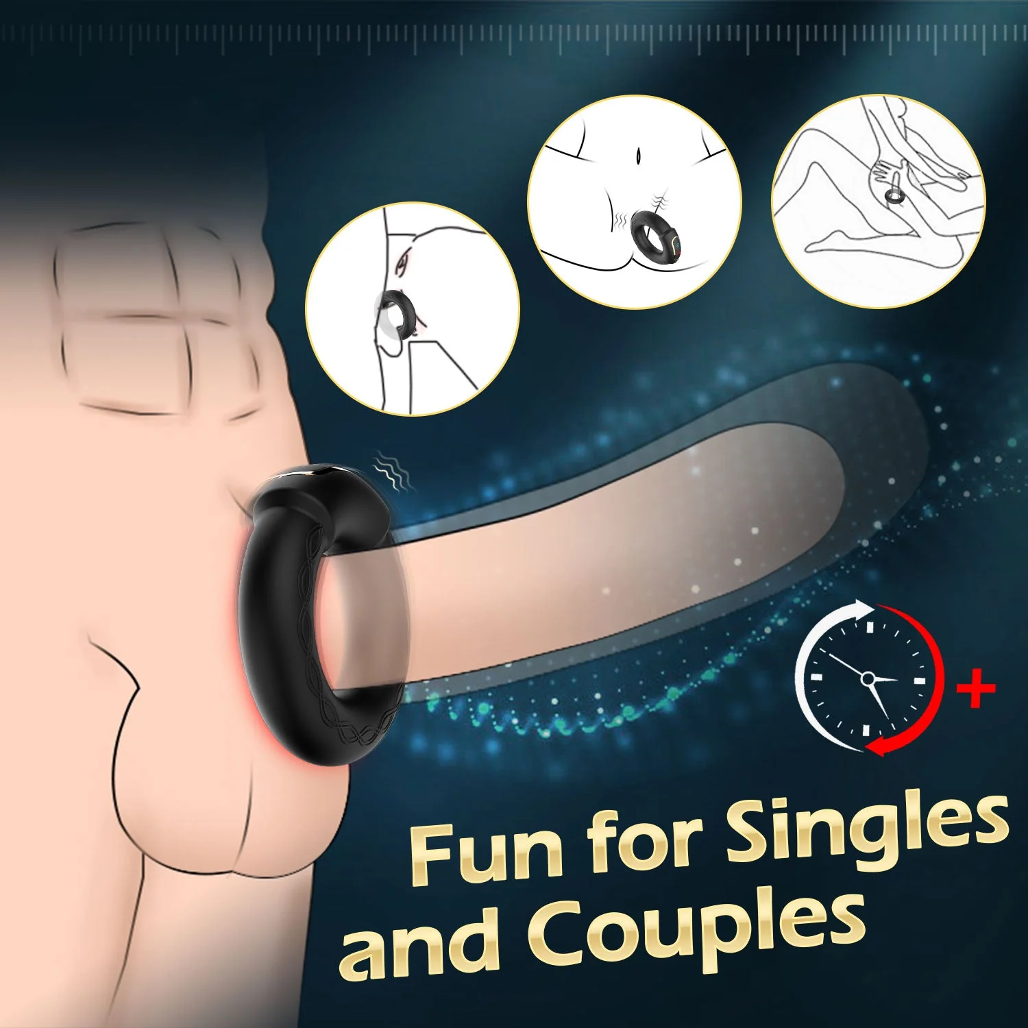Vibrating Cock Ring with Heating Function - Image 4