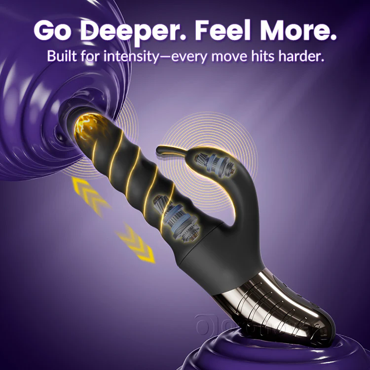 Thrusting 360 °& Rotating Vibrator – Dual Motor G-Spot & Clit Stimulator - Image 4