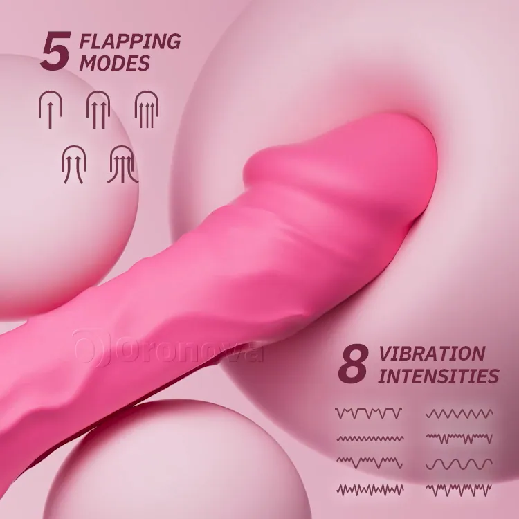 Thrusting Dildo Vibrator with Extending Motion & Flapping - Image 3