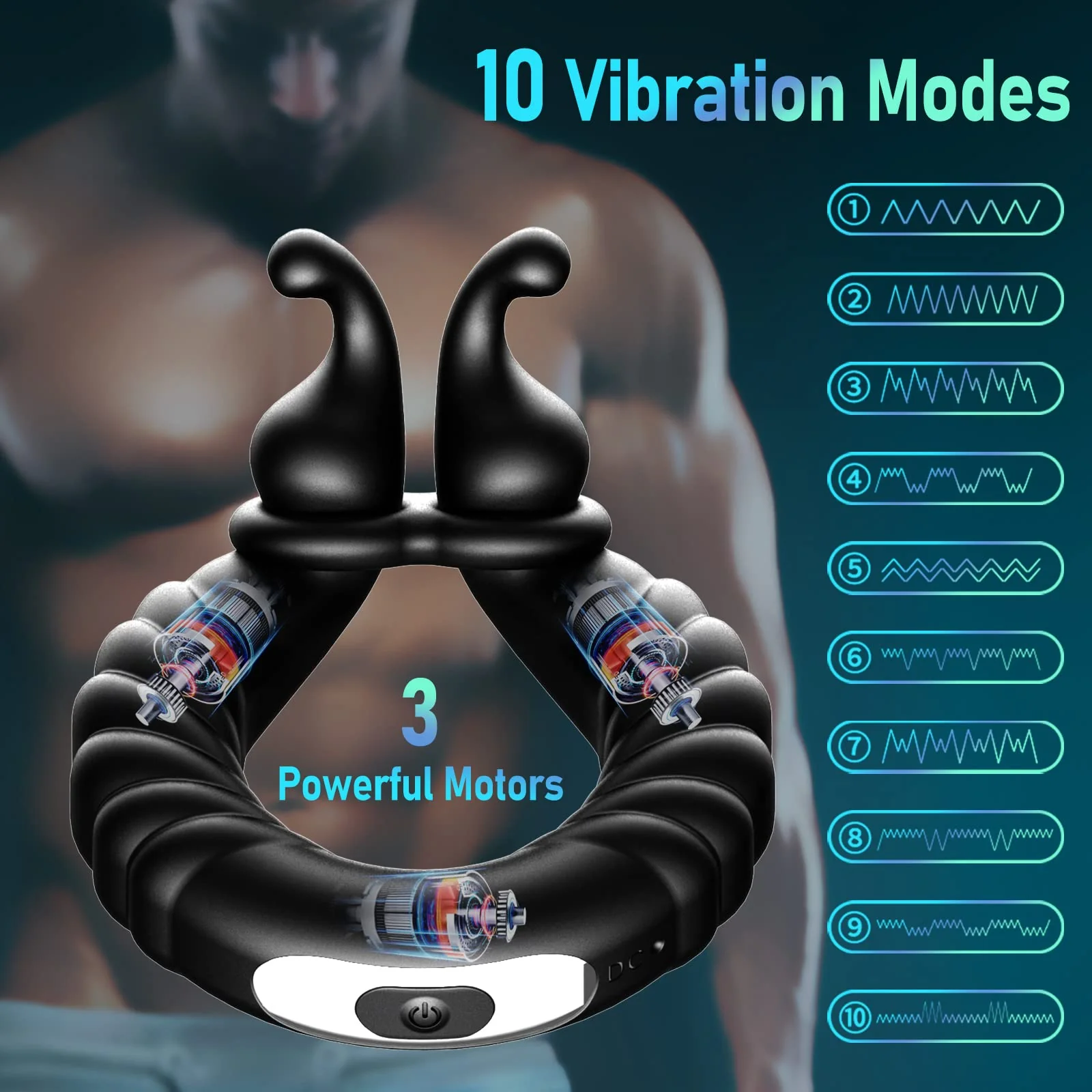 Elara - ThumbControlled Cock Ring with Nodules - Image 3