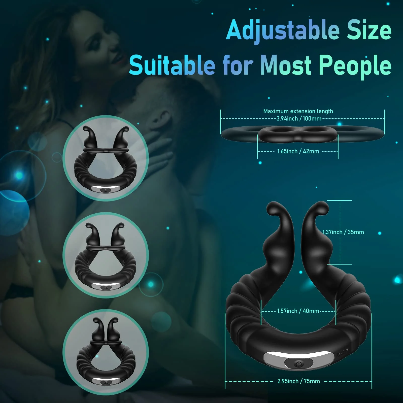 Elara - ThumbControlled Cock Ring with Nodules - Image 5