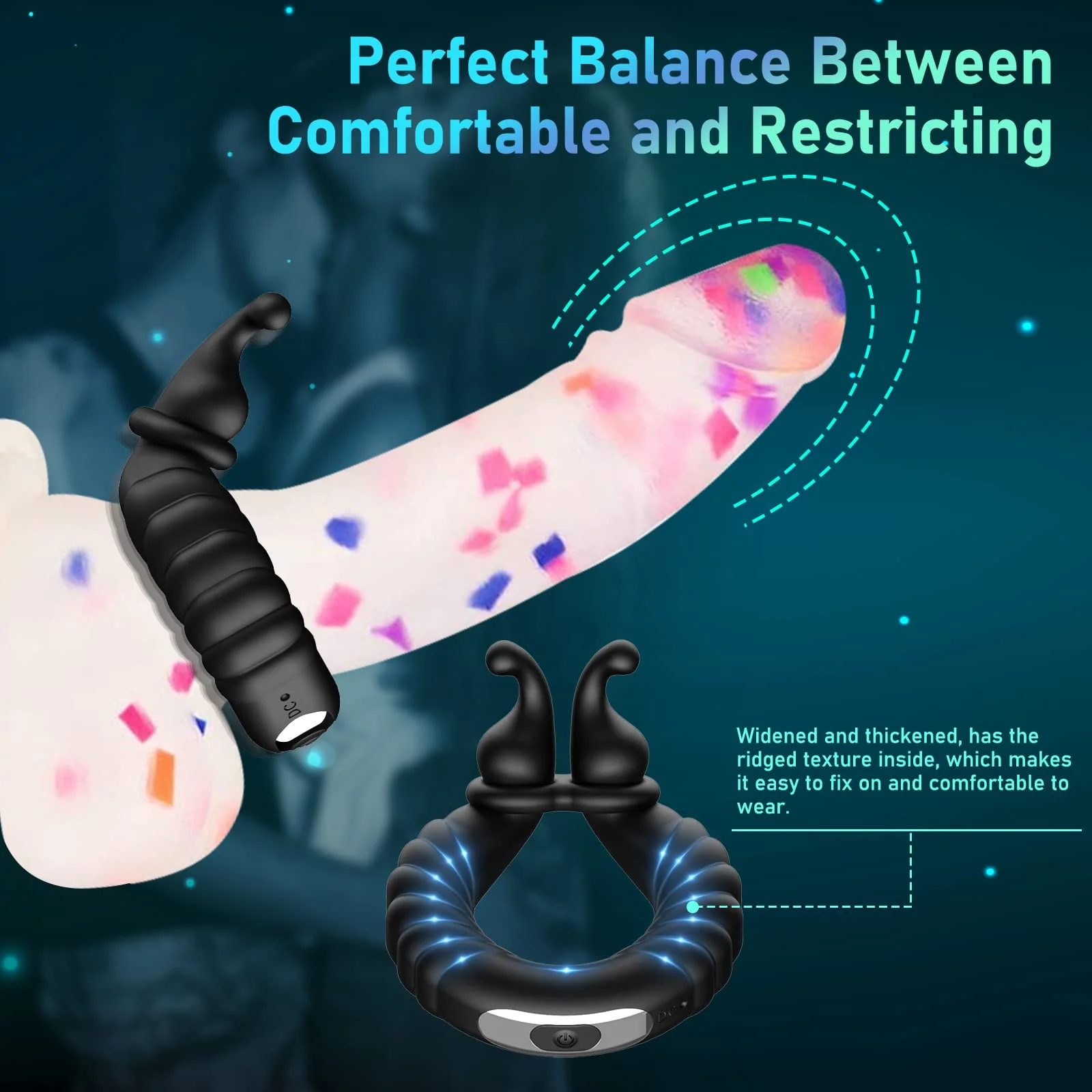 Elara - ThumbControlled Cock Ring with Nodules - Image 7