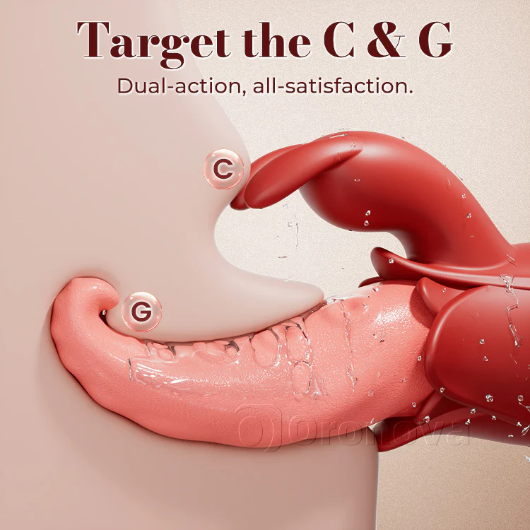 Tongue vibrator 10 modes, dual point stimulation, silent design - Image 5