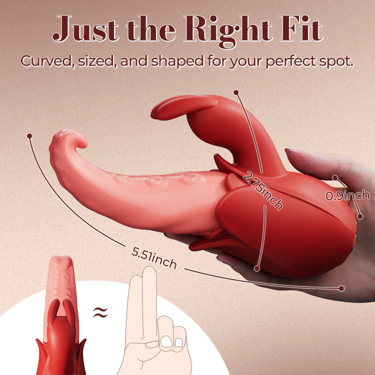 Tongue vibrator 10 modes, dual point stimulation, silent design - Image 8