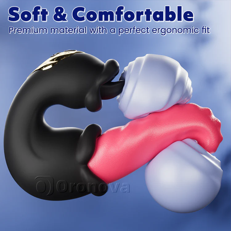 Twin Rose Thrusting G-Spot Vibrator with Licking Tongue & Vibration - Image 8