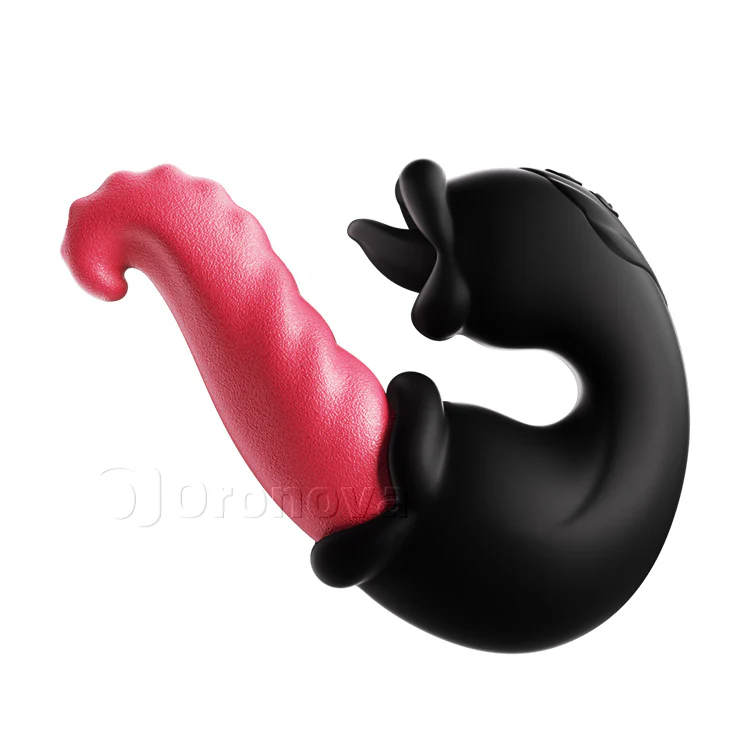 Twin Rose Thrusting G-Spot Vibrator with Licking Tongue & Vibration - Image 9