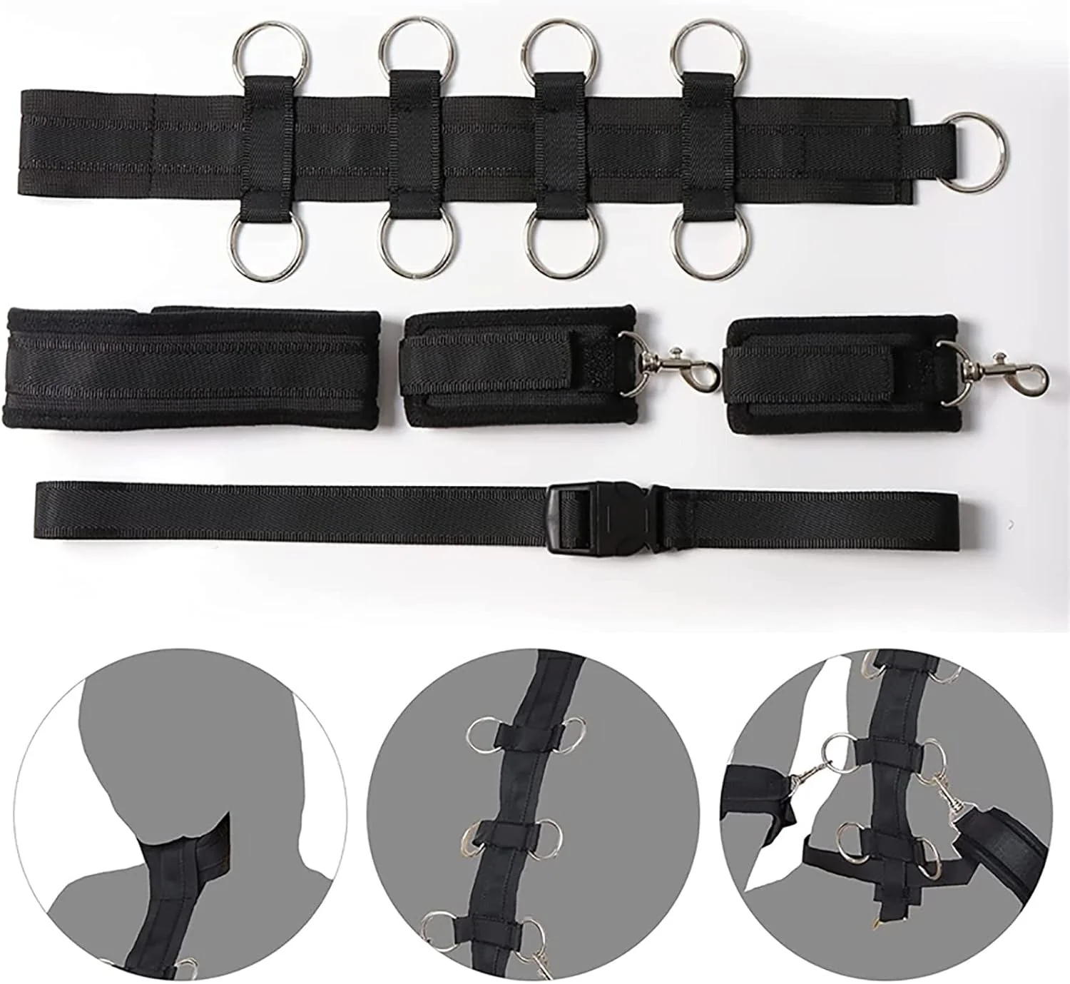 Ultimate bondage set with adjustable collar and handcuffs - Image 5