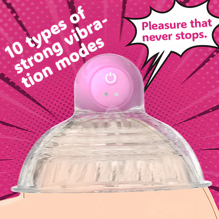 Vacuum Nipple Vibrator with 10 Vibration Modes & Wireless Remote - Image 2