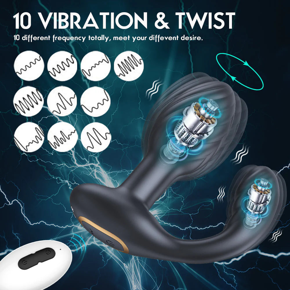 Vibrating Butt Plug with Rotation - Image 2