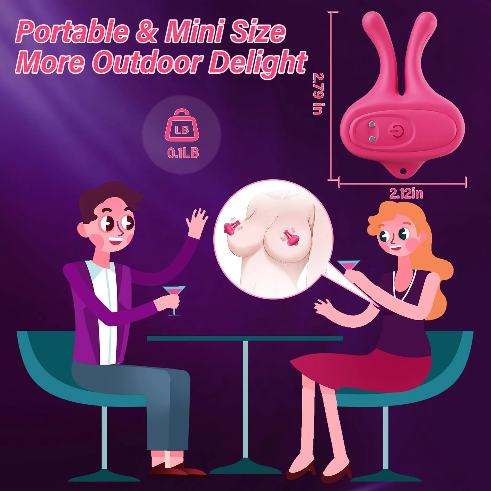 Vibrating Nipple Clamps – 9-Mode Nipple Stimulator for Women - Image 5