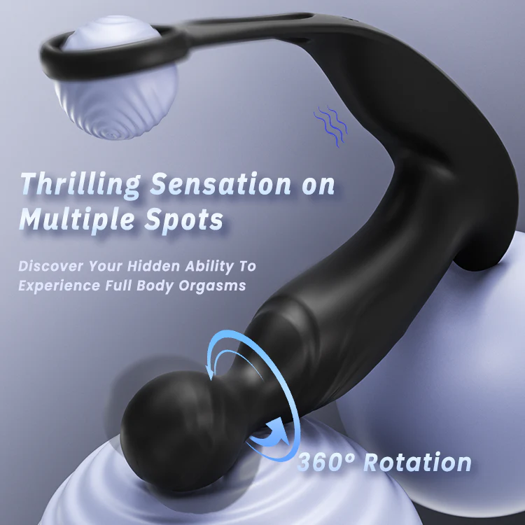 Vibrating Prostate Massager with Built-in Cock Ring for Enhanced Pleasure - Image 4