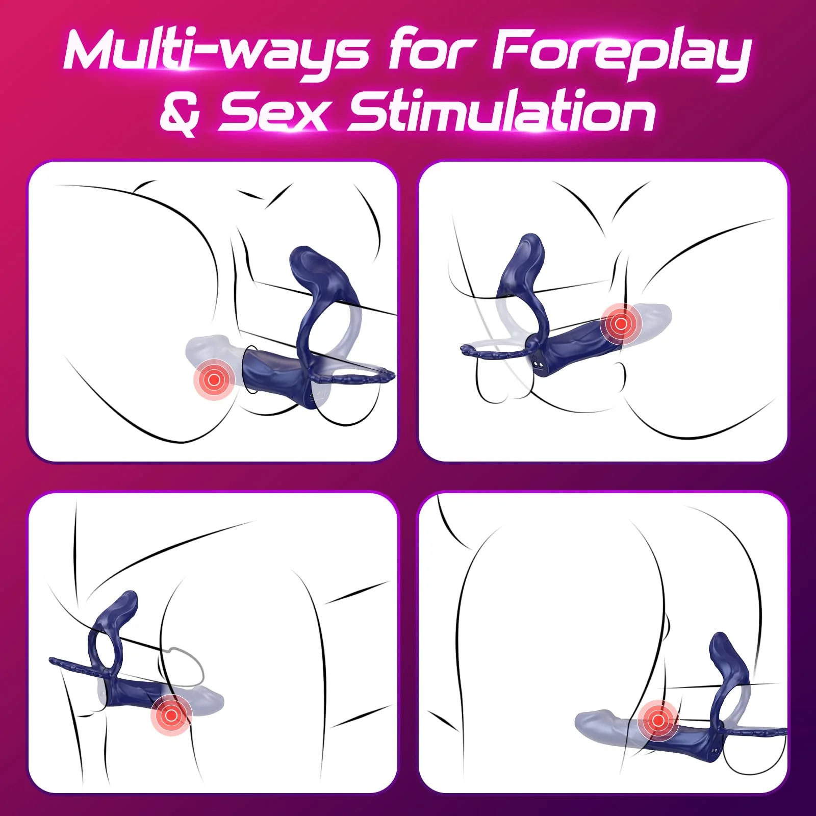 Vibrating Strap-On & Penis Sleeve – APP-Controlled Couples Sex Toy - Image 5