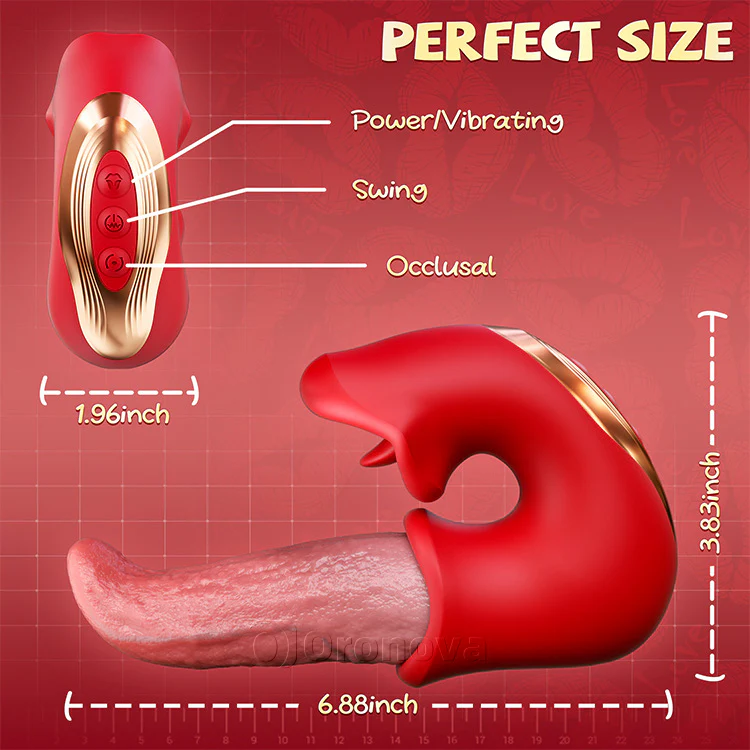 Women’s 3-in-1 Vibrator – Clit Stimulator, Dildo, and Licking Tongue - Image 7