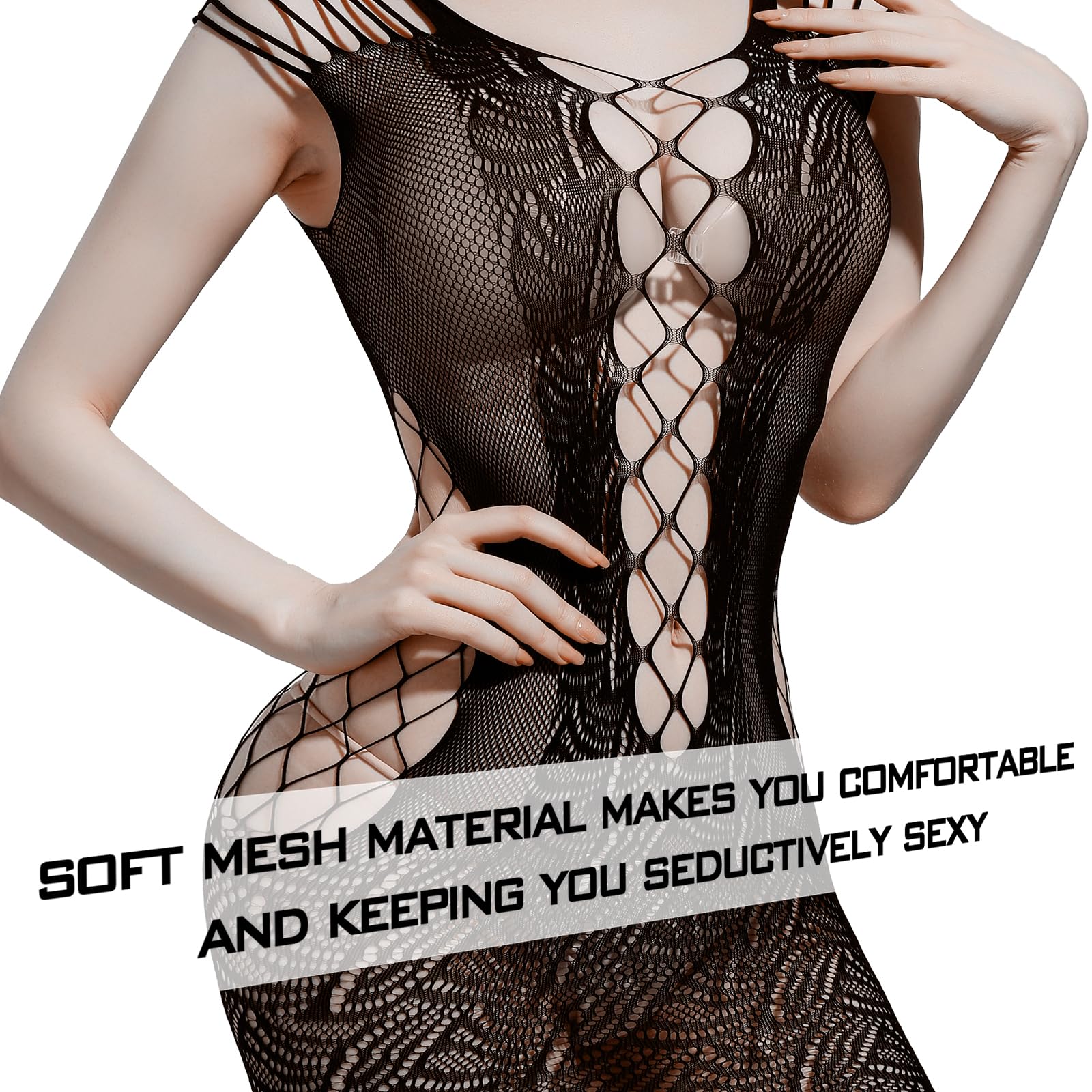 Women's Naughty Fishnet Lingerie Set - Erotic Mesh Bodysuit - Image 4